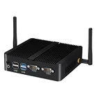 Мини-ПК без вентилятора, Intel Celeron J4125 8 ГБ ОЗУ 128 Гб SSD Windows 10 Linux 2x Gigabit LAN RS232 4 * USB WiFi Встроенный промышленный ПК