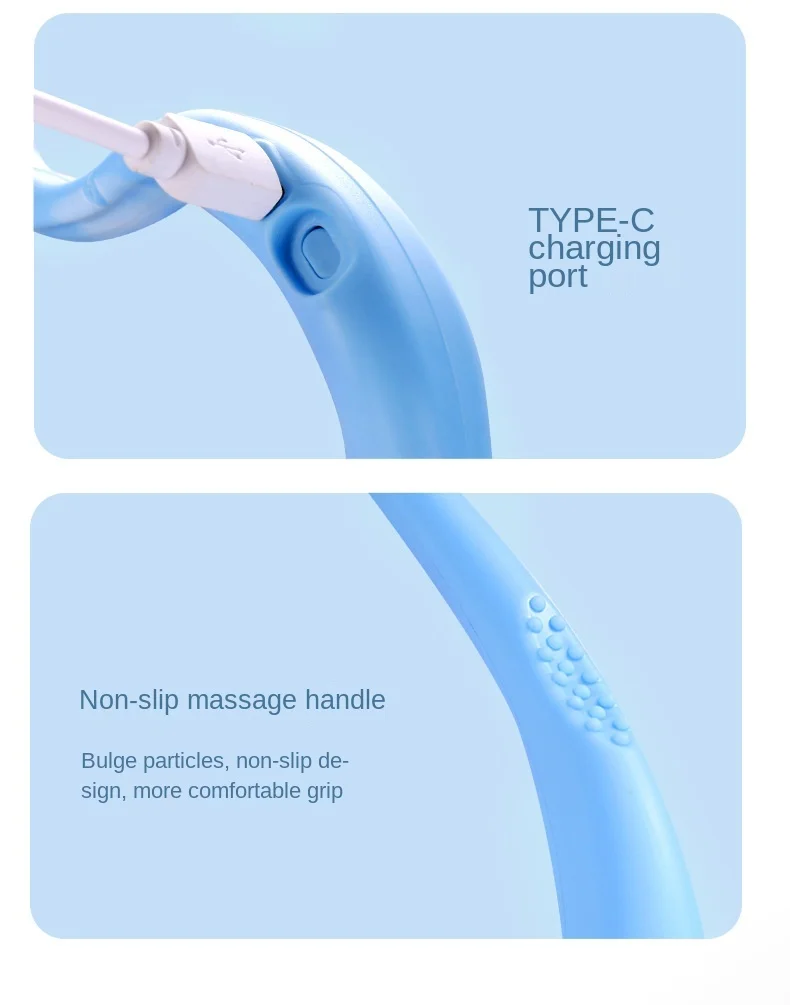 

Electric Neck Massage Device Cervical Massager For Body 3 Gears Vibrating Stick USB Shoulder Leg Head Massager Waist Relax