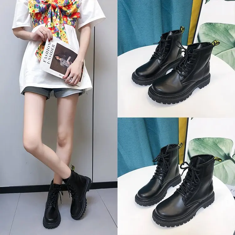 

Boots autumn Winter Boots shoes Women 2021 New PU Ladies Boots Non-slip Women's Ankle Boots