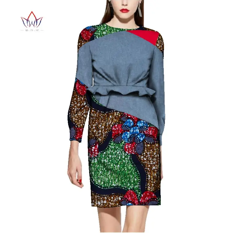 Платья для женщин в африканском стиле повседневные 2021 полный рукав Китайская