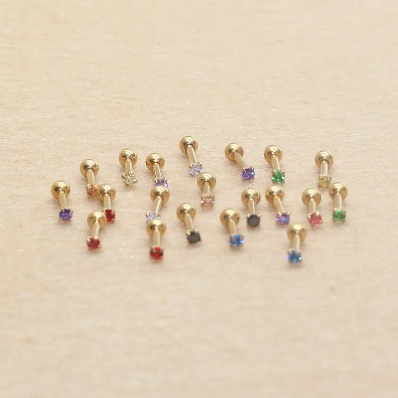 Серьги гвоздики из нержавеющей стали 316L с простым выцветанием классические