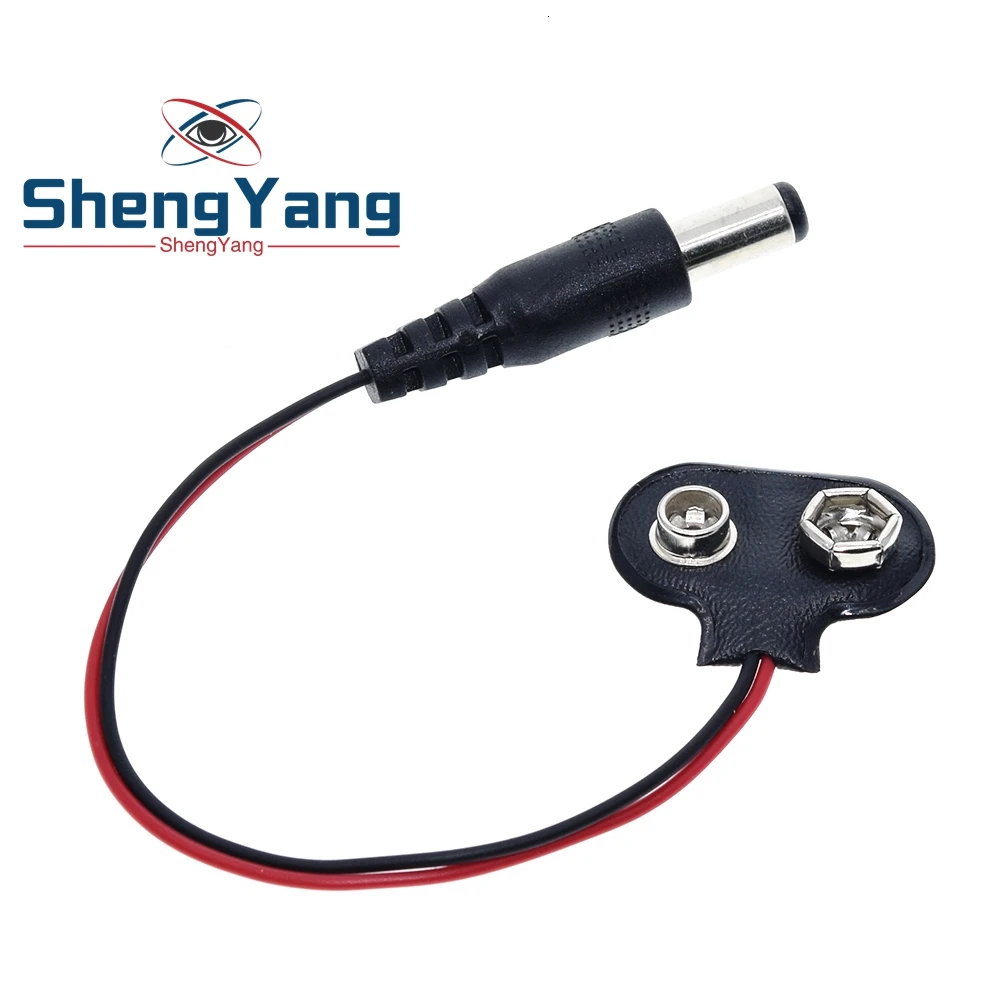 ShengYang 90 DC 9V батарея Кнопка питания разъем для Arduino Mega 2560 1280 UNO R3 132 9V батарея пряжка