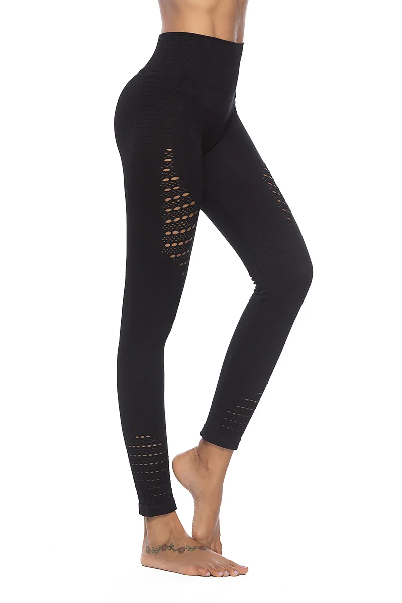 

Women Push Up Leggings seamless hollow high waist hip fitness leggings Yoga pants ladies legging casual workout leggings