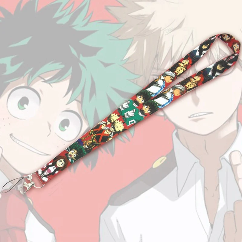 Мой герой академия значок шнурок для ключей держатель ID брелок шейные ремни Boku No