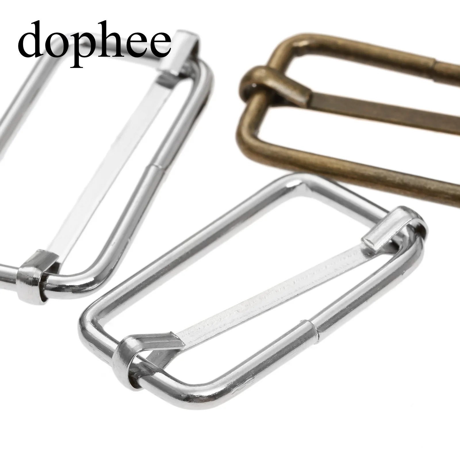 Dophee 20 шт. Металлические Регулируемые Квадратные Кольца пряжки ремень для одежды