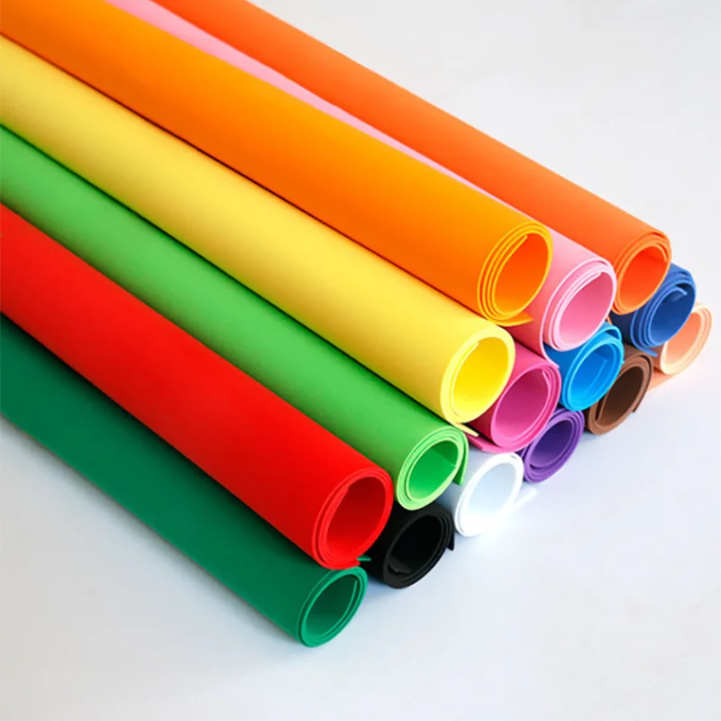 10 листов толстой разноцветной губки 50*50 пенопластовая бумага EVA для детей ручная