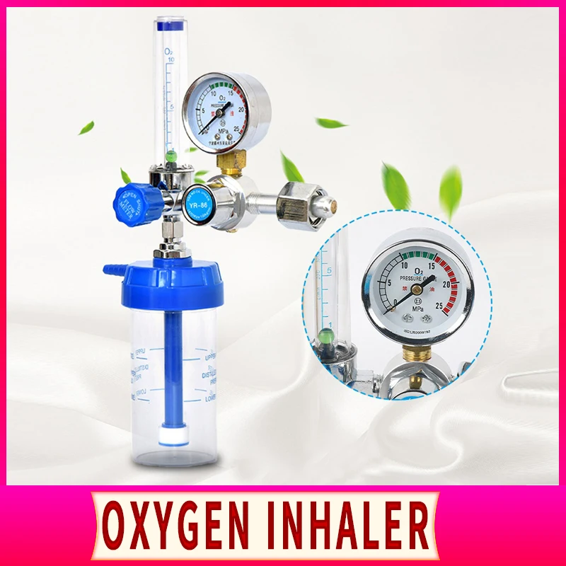 

Кислородный ингалятор, измеритель давления, редукционный клапан O2, регулятор давления, кислородный расходомер 0-10 л/мин G5/8 для пожилых людей...