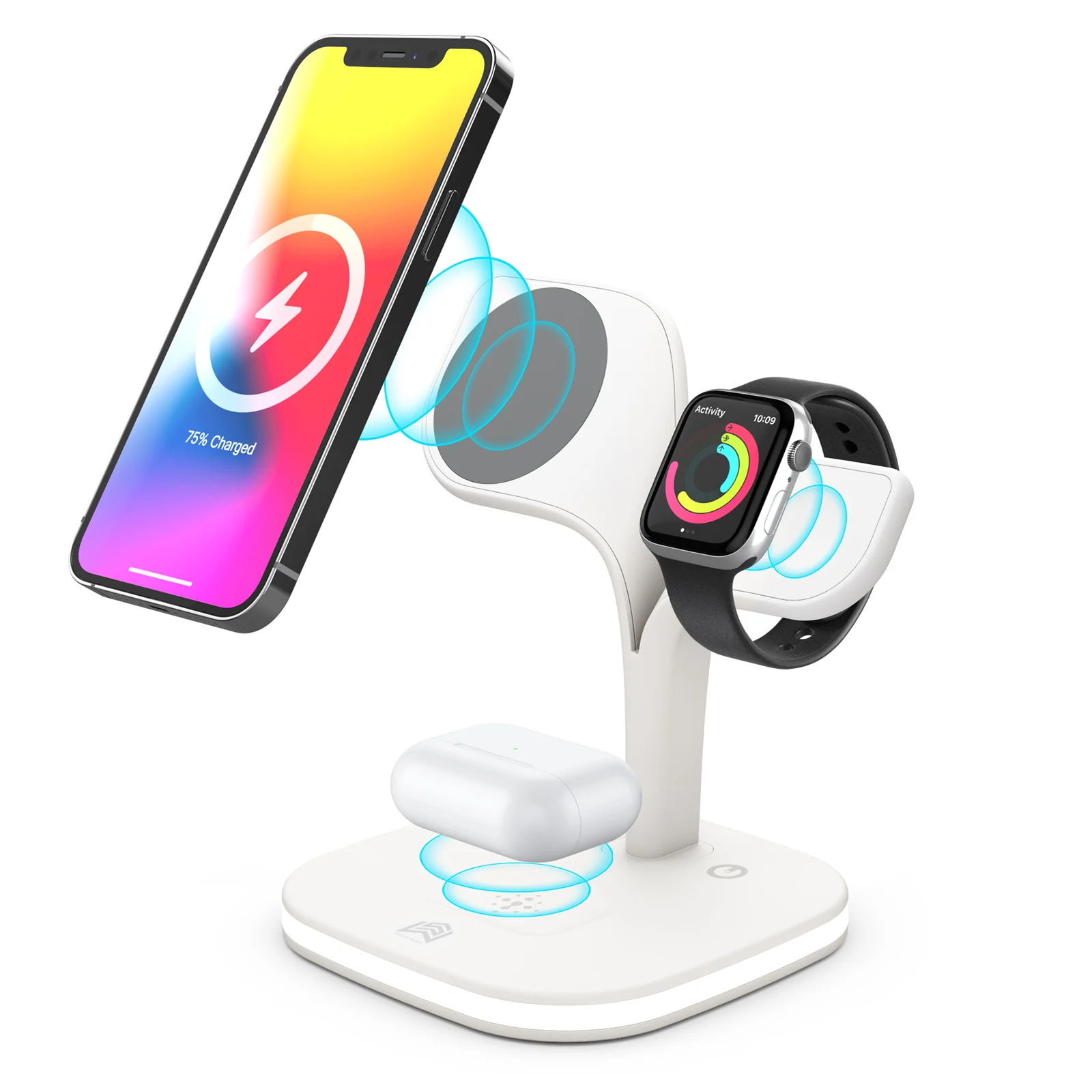 

Магнитная Беспроводная зарядная станция 3 в 1 для iPhone 12 13 Mini Pro Max/Apple Watch, 15 Вт, док-станция для быстрой зарядки для Airpods Pro