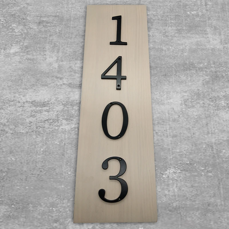 Номер дома 101 мм утапливаемый Монтаж черный металлический номер двери адреса