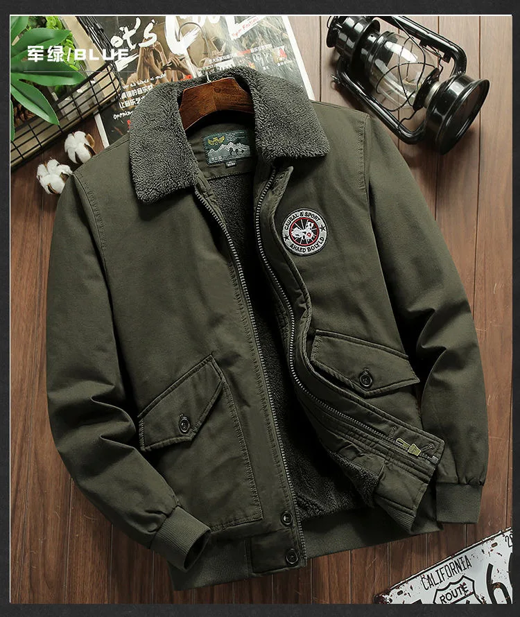 

2020 Jacket man Autumn Winter High Quality Cotton Fat Male Army Velvet Clothes Coat Men'S Jacket Men'S Cotton Jacket Jacket