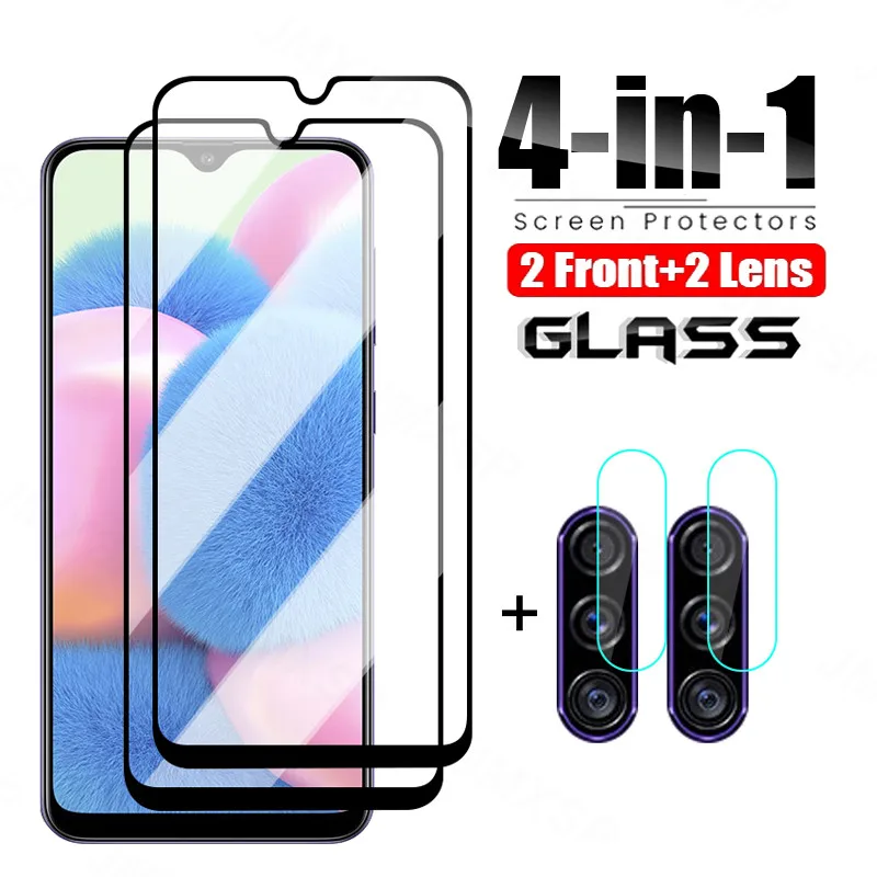 

4 в 1 Защитное стекло для Samsung Galaxy A10 A20 A30 A50 закаленное стекло для Samsung A20E A20S A10S A30S A40S стеклянная пленка для объектива
