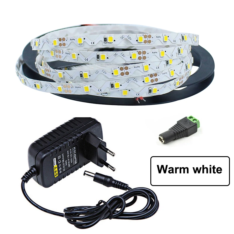 Warm White 5M Set Светодиодная лента s-образной формы SMD 2835 12 В постоянного тока 5 м 300 светодиодный гибкий светодиодный ленточный светильник с подсветкой буквенный рекламный светильник DC 12 В+ пульт дистанционного управления - Испускаемый цвет: Warm White 5M Set