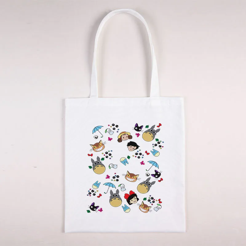 Сумка женская холщовая с рисунком Унесенные призраками маленький саквояж