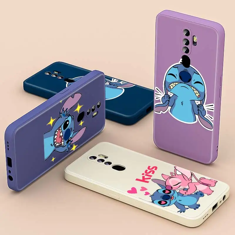 

Cartoon Lilo Stitch Disney For OPPO A94 A93 A92 A91 A74 A73 A55 A54 A52 A11 A11K A9 A16 A7X A1K 2020 Liquid Silicone Phone Case