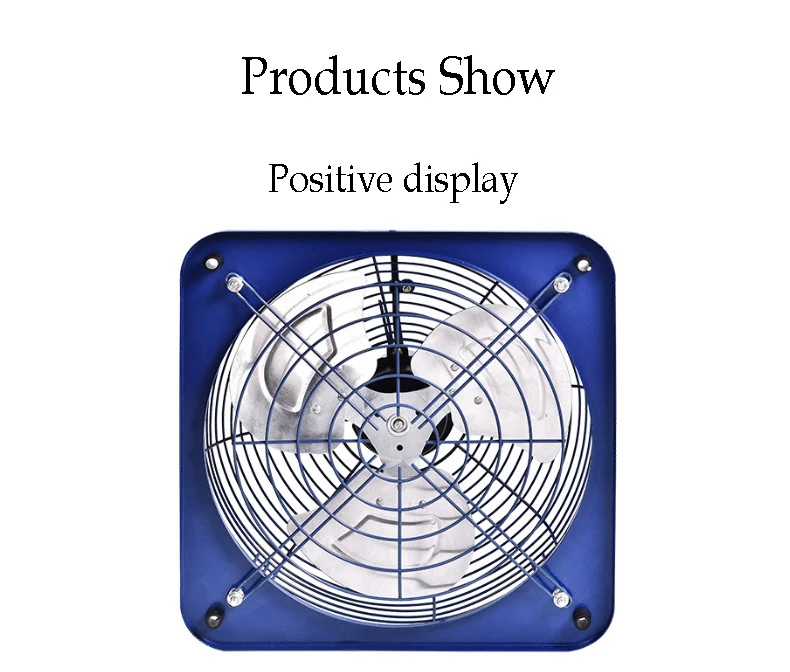 Мощный промышленный бесшумный экстрактор воздуховодов металлический осевой