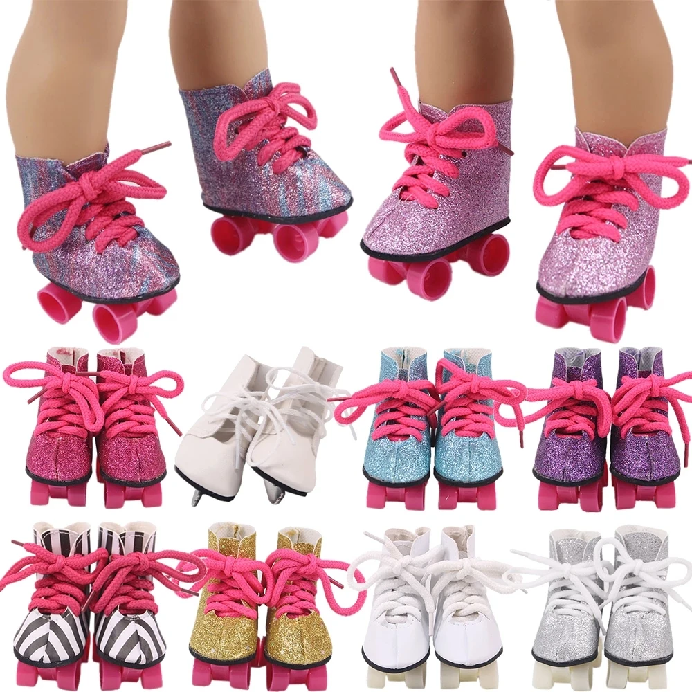 Кукольные коньки 7 5 см обувь для американской девочки 18 дюймов 43 товары кукол