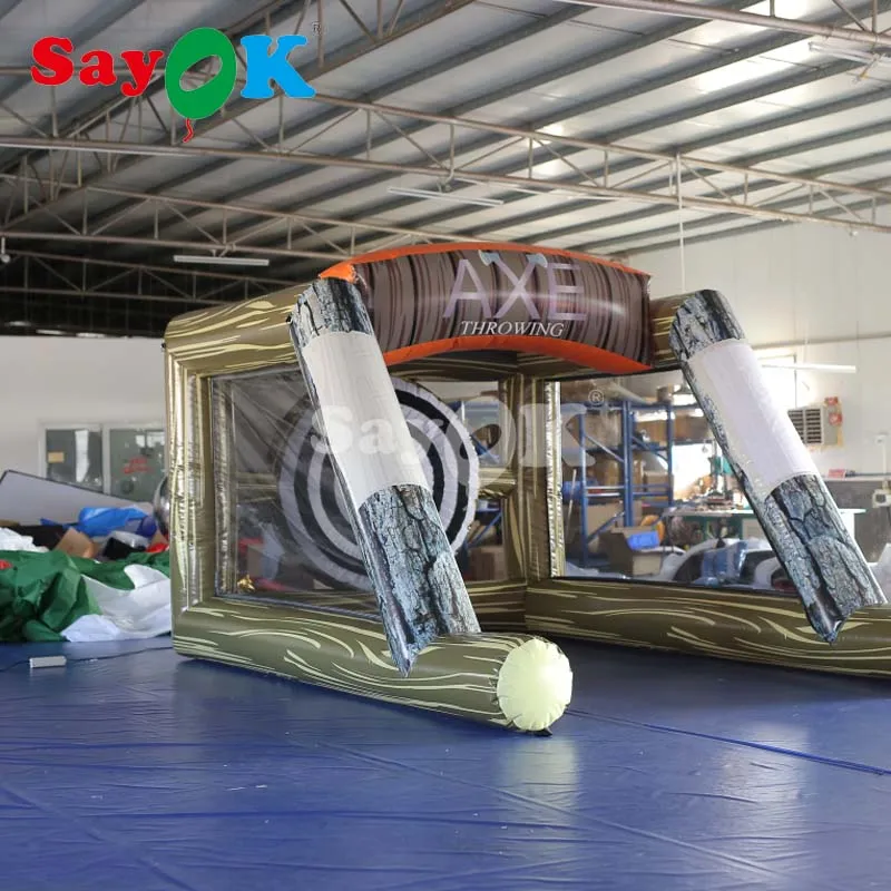 Sayok 2,6 м(8.53ft) надувной топор бросание игра надувной футбол стрельба доска с воздуходувкой и топорами