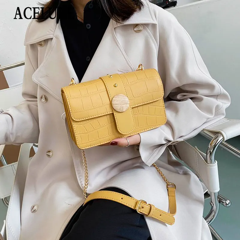 

ACELURE High Quality Women Handbag Luxury Messenger Bag Alligator PU Leather Shoulder Bag Fashion Ladies Crossbody Bags Bolsas