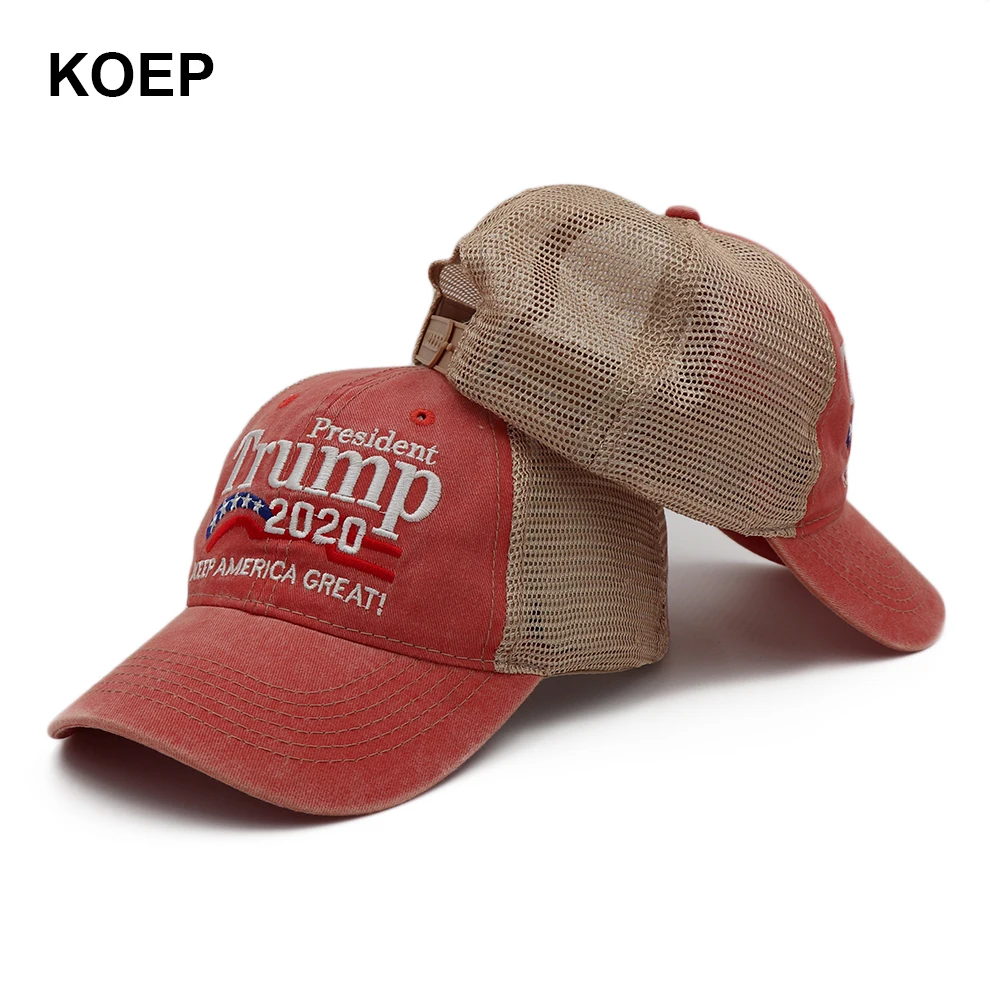 KOEP новая бейсболка Дональда Трампа 2020 бейсбольная кепка из мытой сетки с