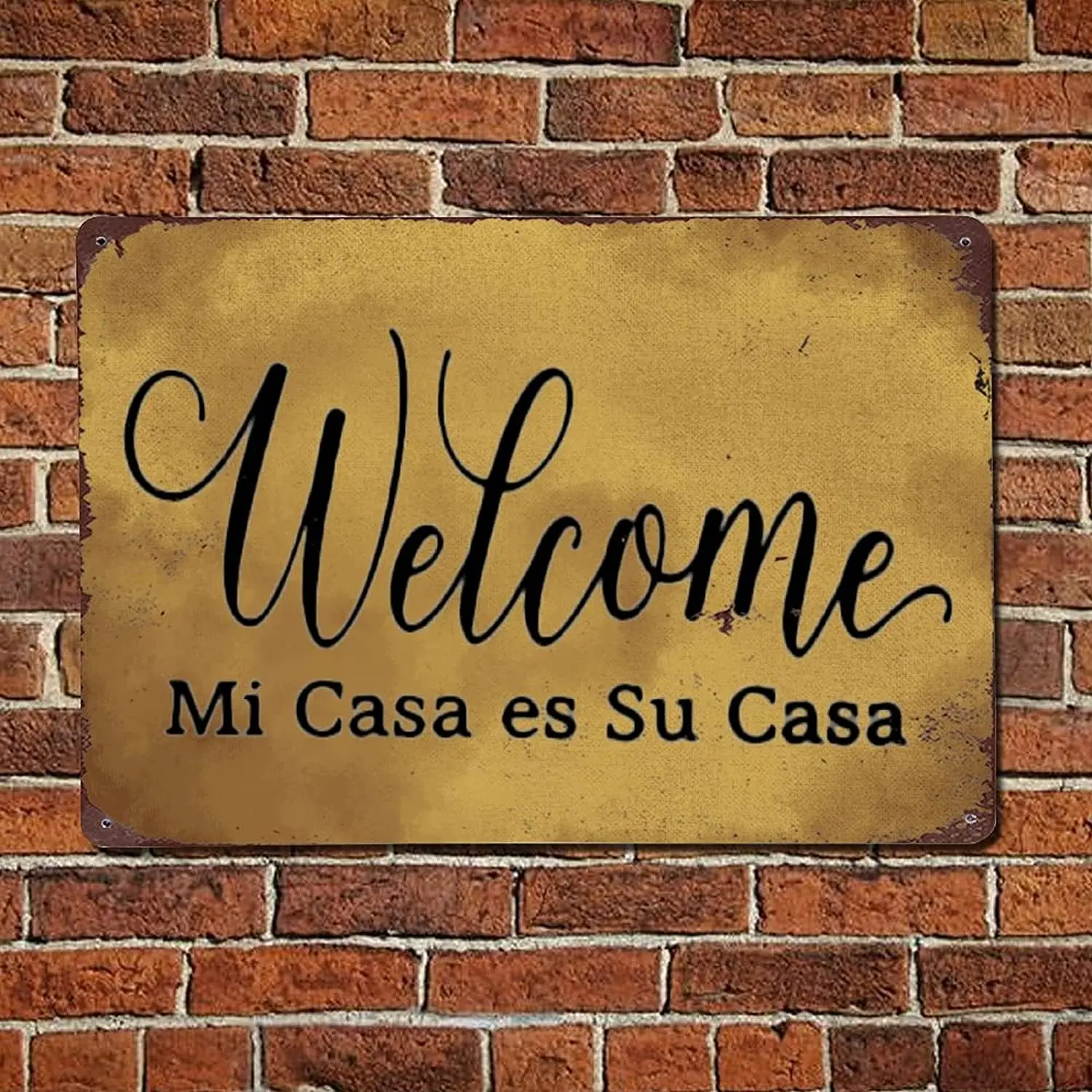

Wall Decoration Bar Bistro Club Clubhouse Metal Plate Poster 12*8 Inch Welcome Mi Casa Es Su Casa Tin Sign Metal Wall Sign