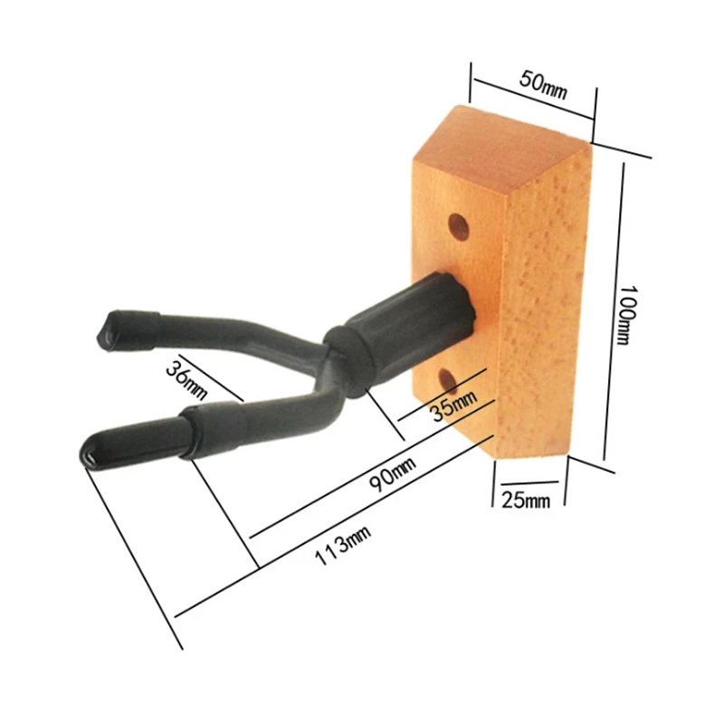 Violin Rack Hanger Wall Mount Hook Solid Wood Base Can Hang Bow | Спорт и развлечения