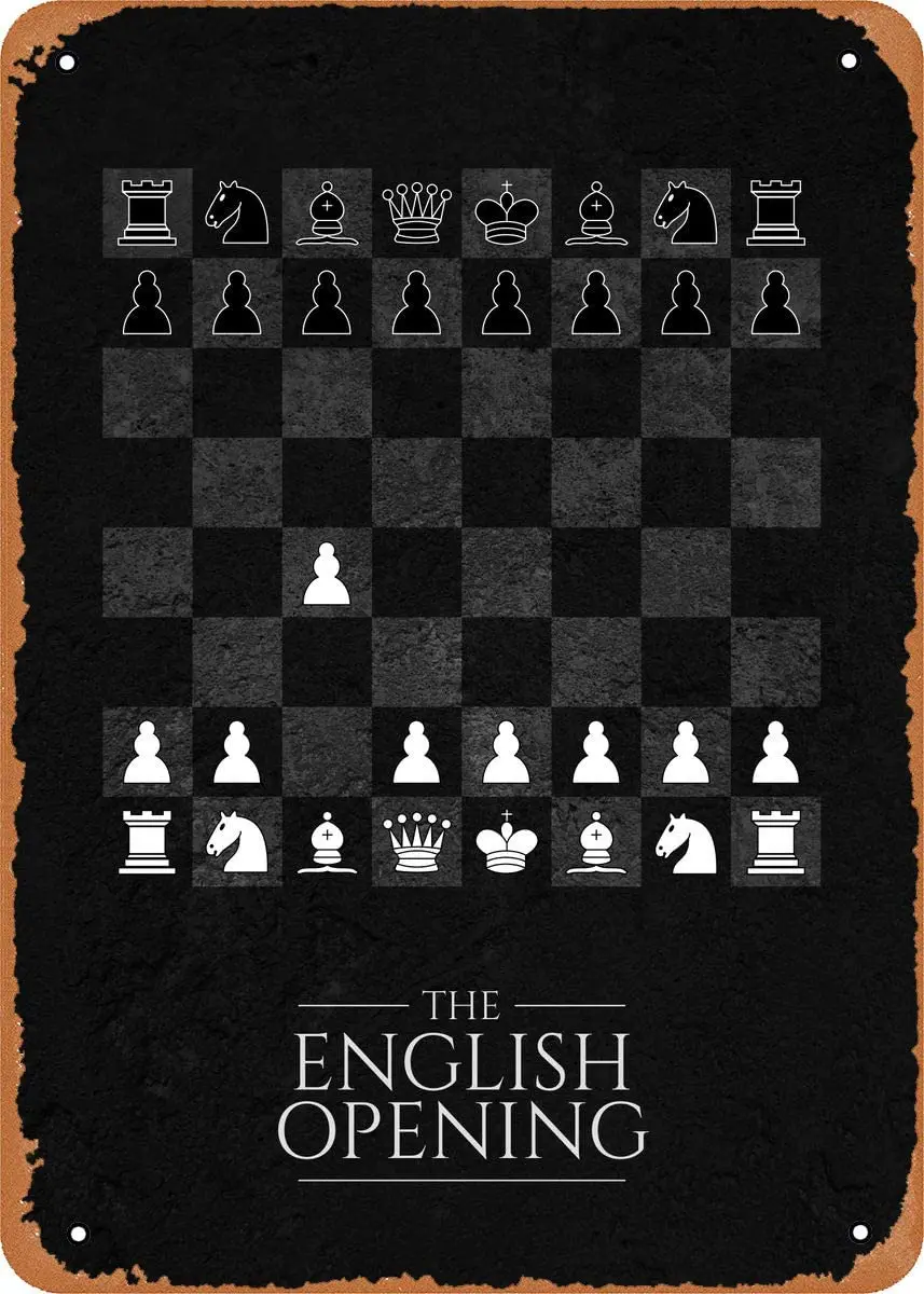 Металлические вывески шахматы открывающиеся на английском языке 8x12 винтажная