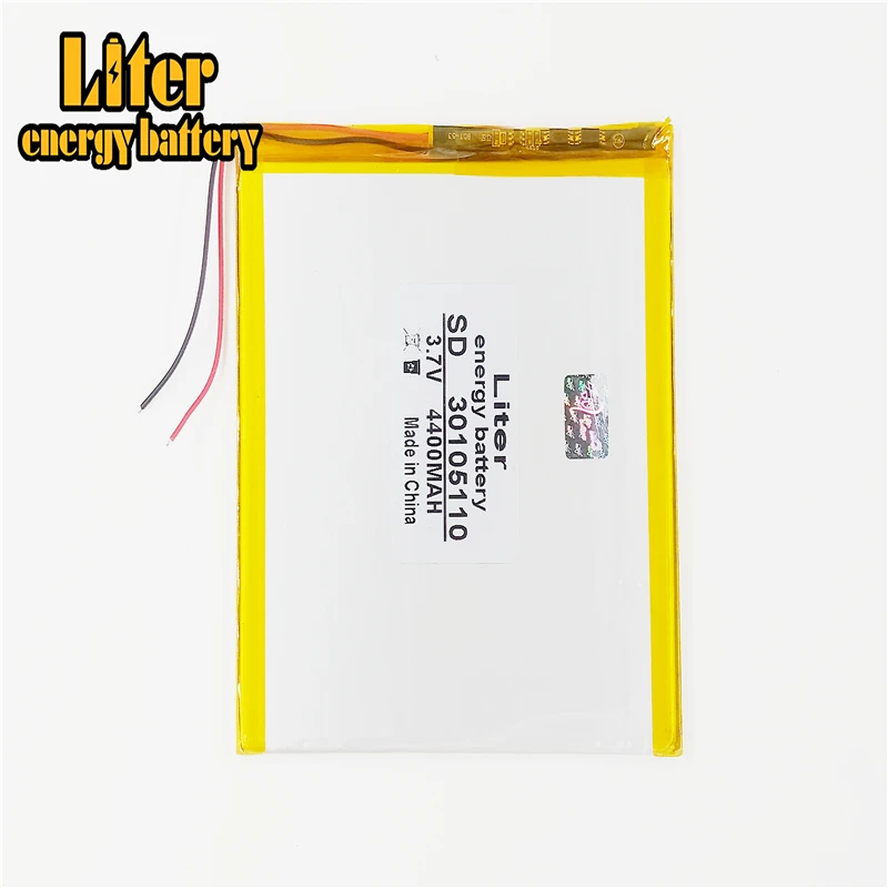 3 7 v полимерная литиевая батарея 30105110 4400mah mp5 power bank планшетный ПК PDA DIY продукт