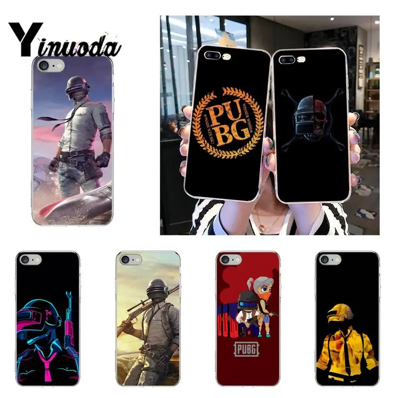 Мягкий черный Чехол Yinuoda pubg для телефона iPhone 12 8 7 6 6S Plus X XS MAX 5 5S SE XR 11 11pro promax|Бамперы|