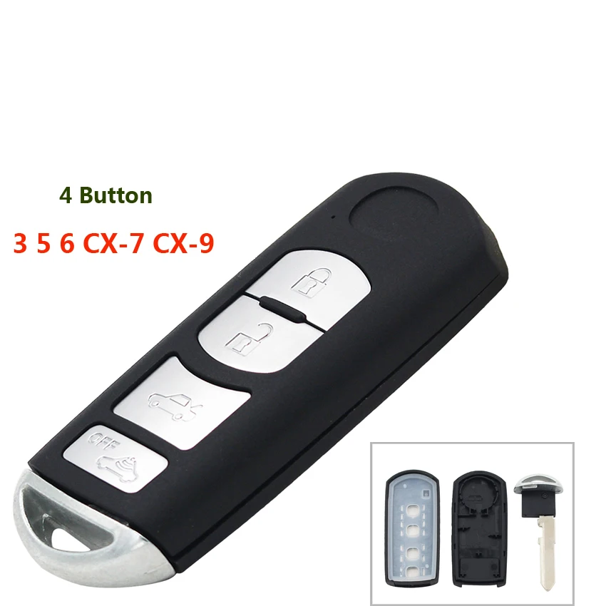 Новая Замена дистанционного ключа оболочки чехол 4 кнопки для Mazda 3 5 6 CX-7 CX-9 |