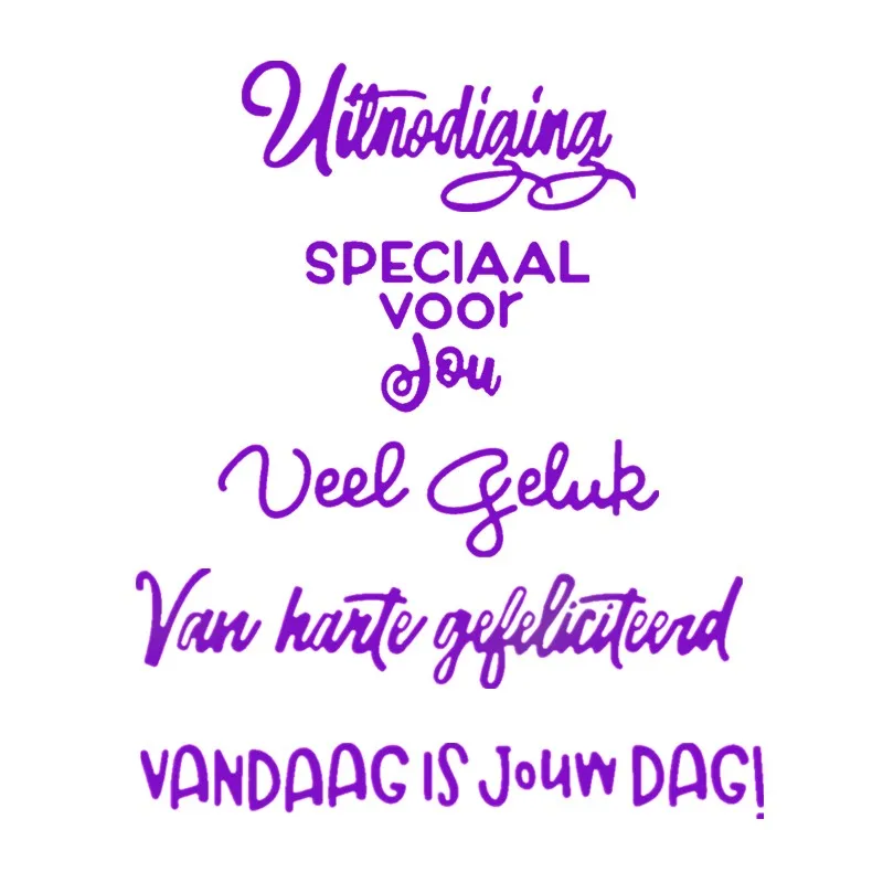 Голландские слова и фразы высечки для изготовления открыток различные