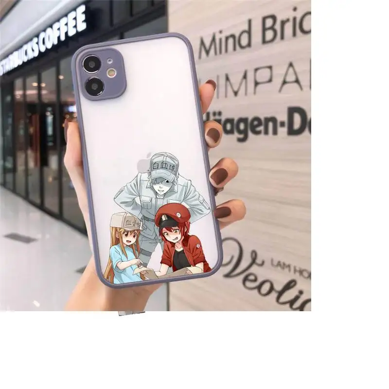 

Working cell anime Phone Cases matte transparent For iphone 7 8 11 12 plus mini x xs xr pro max cover