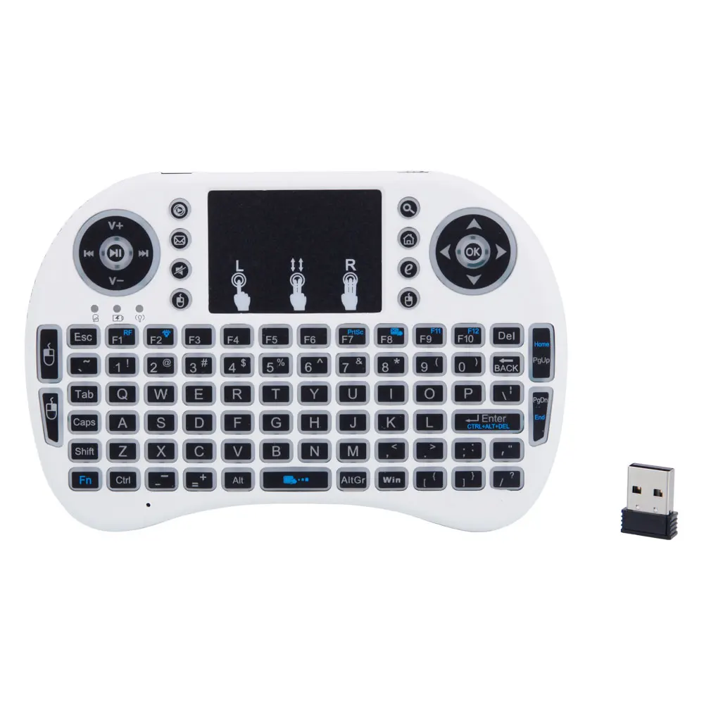 Newly MINI i8 2.4GHz 3-color Backlight Wireless Keyboard with Touchpad White 999 | Компьютеры и офис