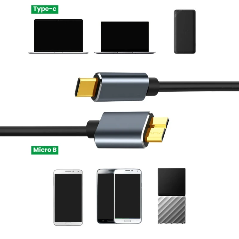 Новинка 2022 кабель USB C Micro B передачи данных штырь-штырь 5 Гб чехол для жесткого