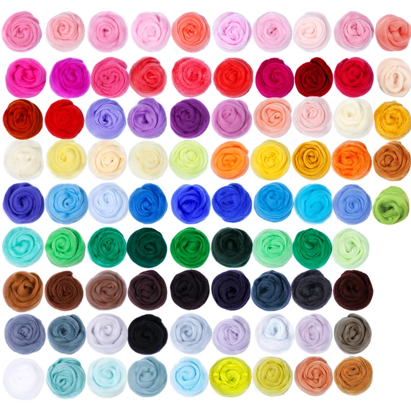 MIUSIE 26 цветов валяние шерсти мягкое шерстяное волокно для валяния иглой и