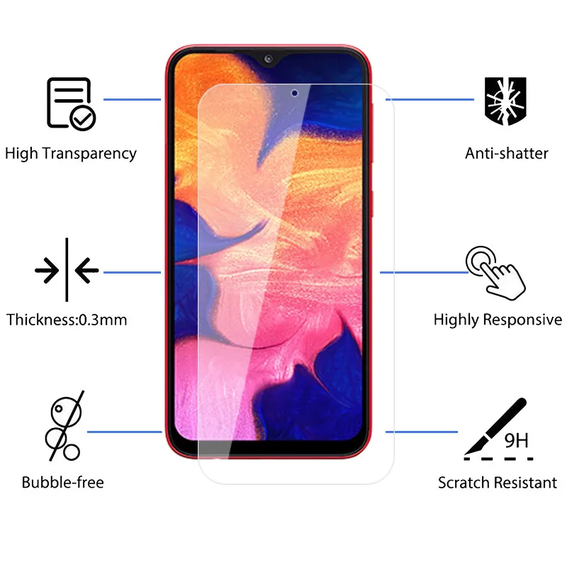 Закаленное стекло для samsung galaxy a10 a50s a30s a20e a51 a70 a80 a71 a10s Защитная пленка экрана 3 1