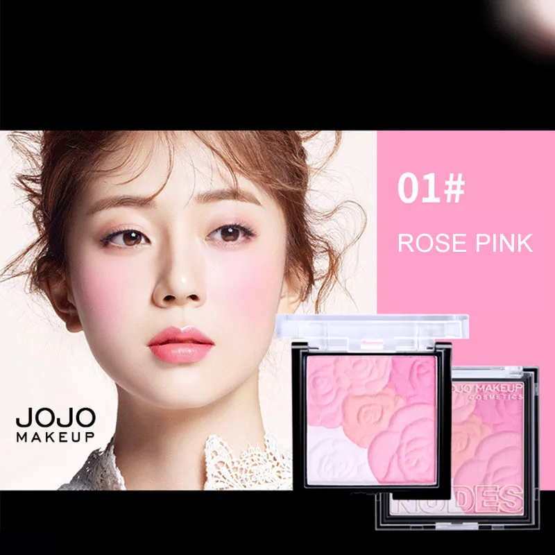 Роскошная брендовая косметика новинка румяна для макияжа пудра 4 цвета Цветочная