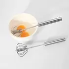 1 шт. ручной венчик из нержавеющей стали, вращающийся полуавтоматический венчик для взбивания яиц, кухонный ручной миксер для крема, инструмент для выпечки яиц