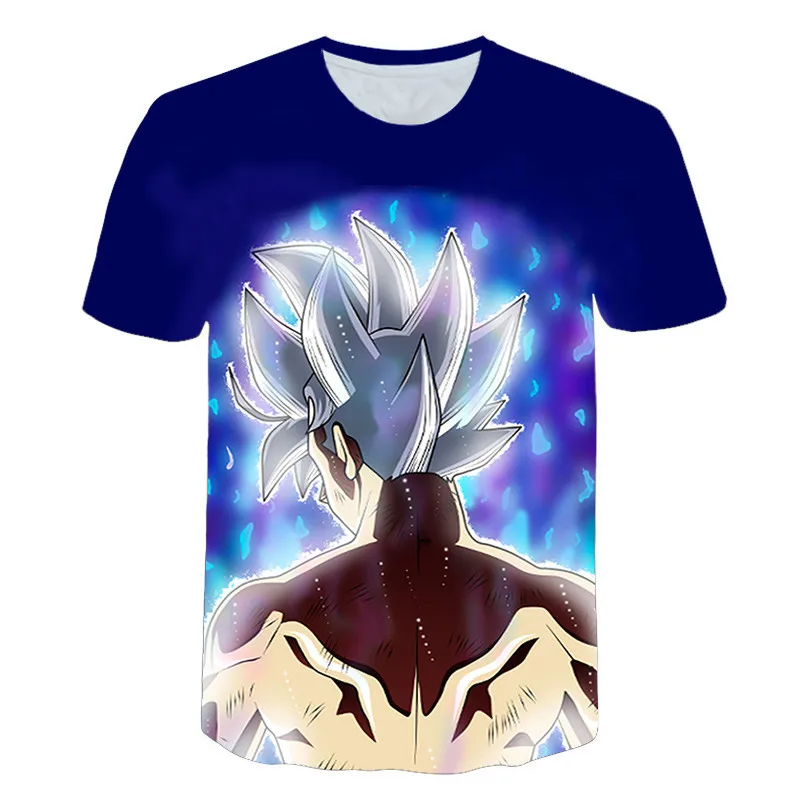 Супер Saiyan 3D футболка с принтом аниме Dragon Ball Z Goku летняя модная топы для