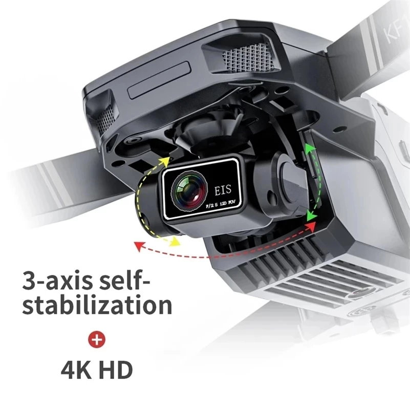 Дрон KF101 Pro камера 8K на трёхосевом подвесе GPS WiFi FPV 3 километра 30 мин квадрокоптер с