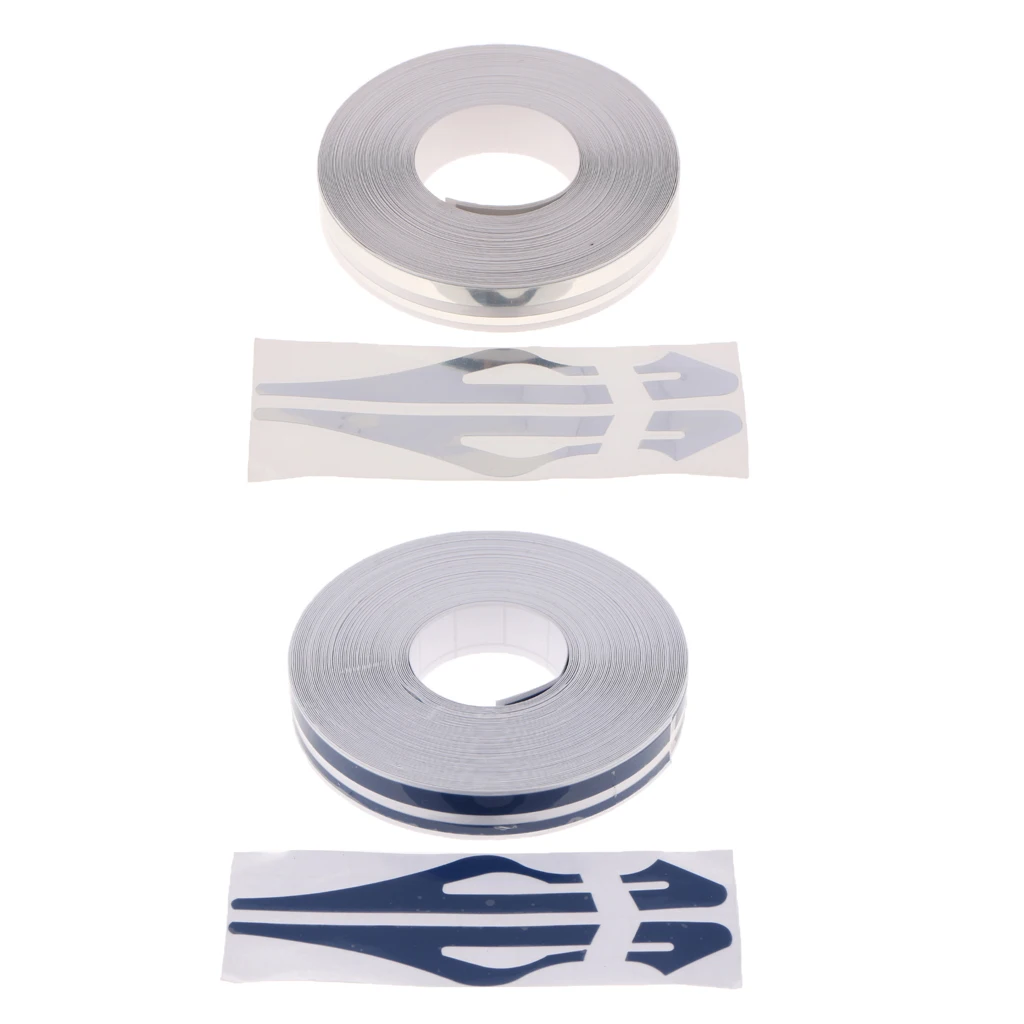 

2 Pieces Blue & Silver Pinstripe Tape - Car Body DIY Vinyl Decals Stickers, Automotive Pinstriping Tape