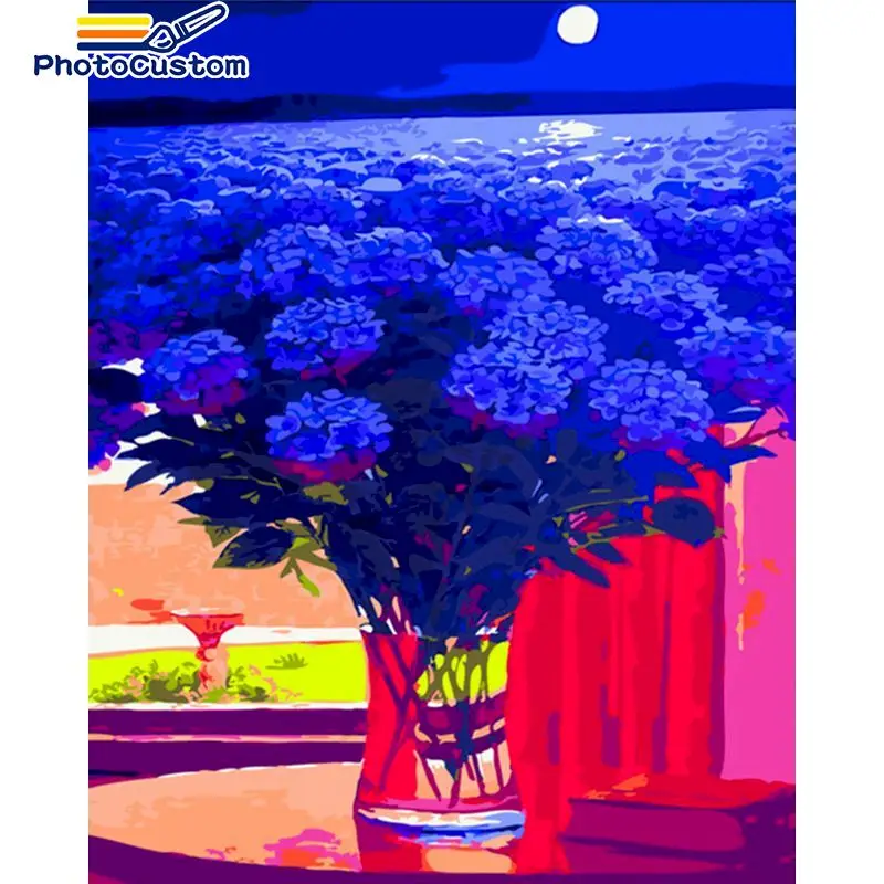 

PhotoCustom дерево Пейзаж краска по номерам Искусство Diy подарок на холсте DIY картины наборы чисел картины на