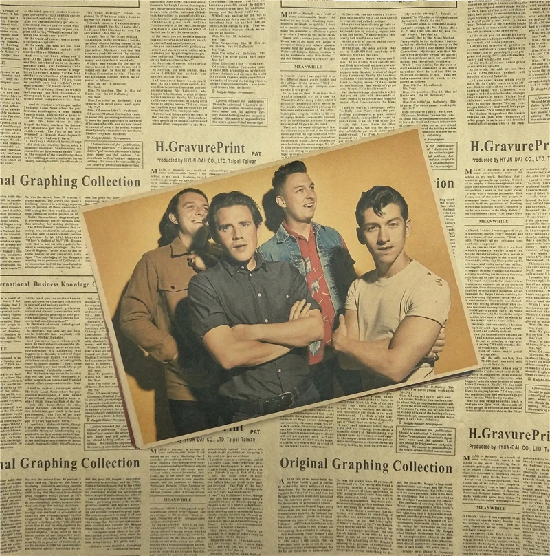 Винтажный постер арктические обезьяны коричневая бумага европейский и