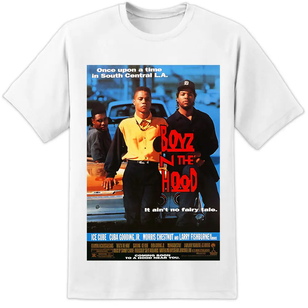 BOYZ N THE HOOD постер из фильма футболка Menace To society Compton NWA Dre Ice Cube|Мужские футболки| |