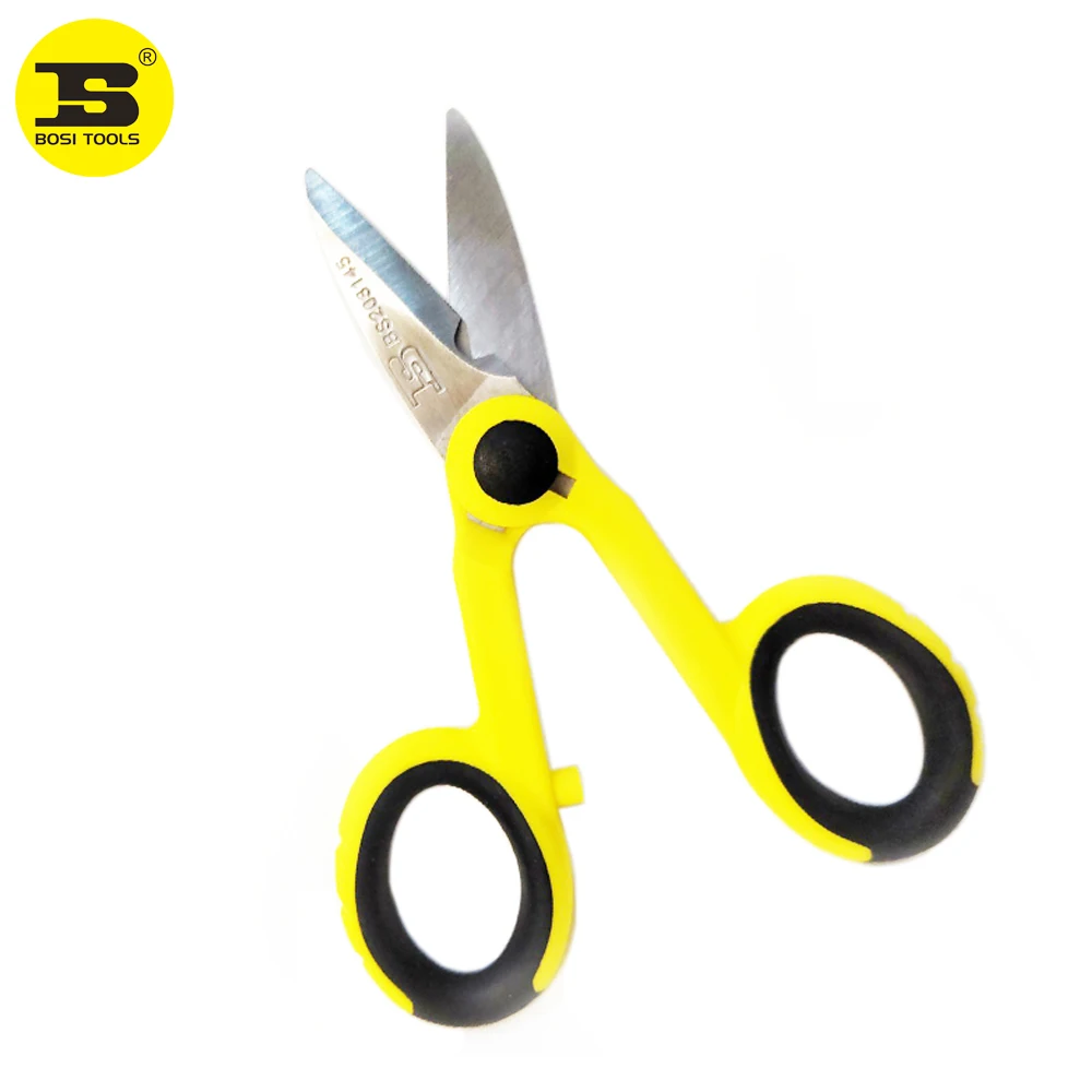 

BOSI 5.5" Kevlar Cisaille Shears Fiber Pigtail Jumper Scissors Cutting Tool For Optical Fiber Aramid Fiber