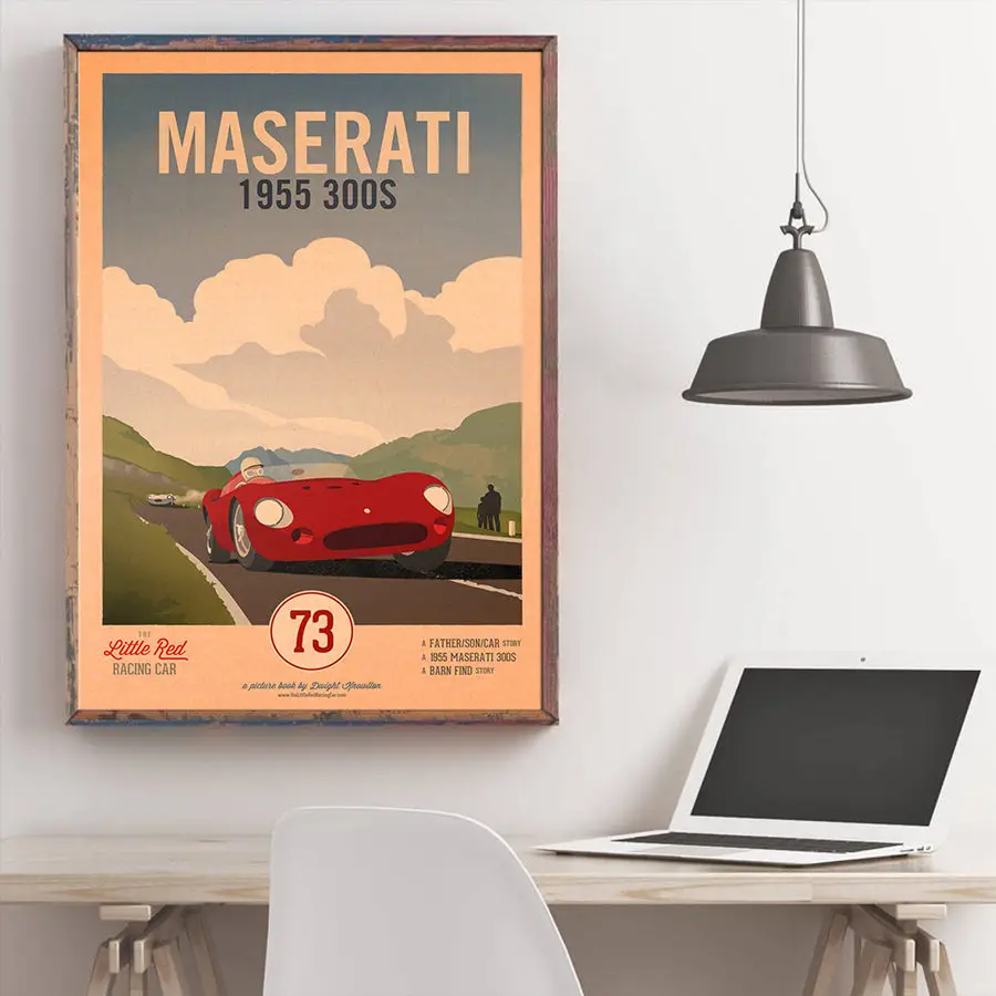 Винтажный постер с принтом туристическая картина крафт бумага бар кафе гостиная