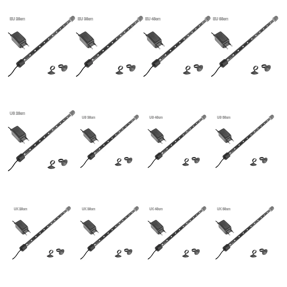 

EU/US/UK Plug Aquarium LED Bar Light Waterproof Fish Tank Light Underwater Aquario Lamp Aquariums Decor Lighting