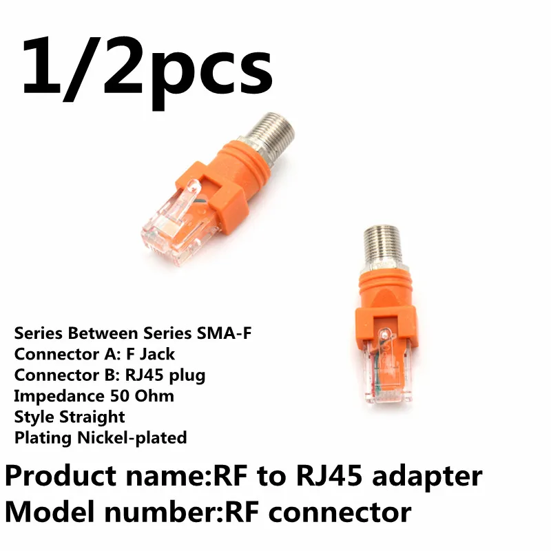 

1/2 шт., разъем типа F, Разъем RF «Мама»-«папа» RJ45