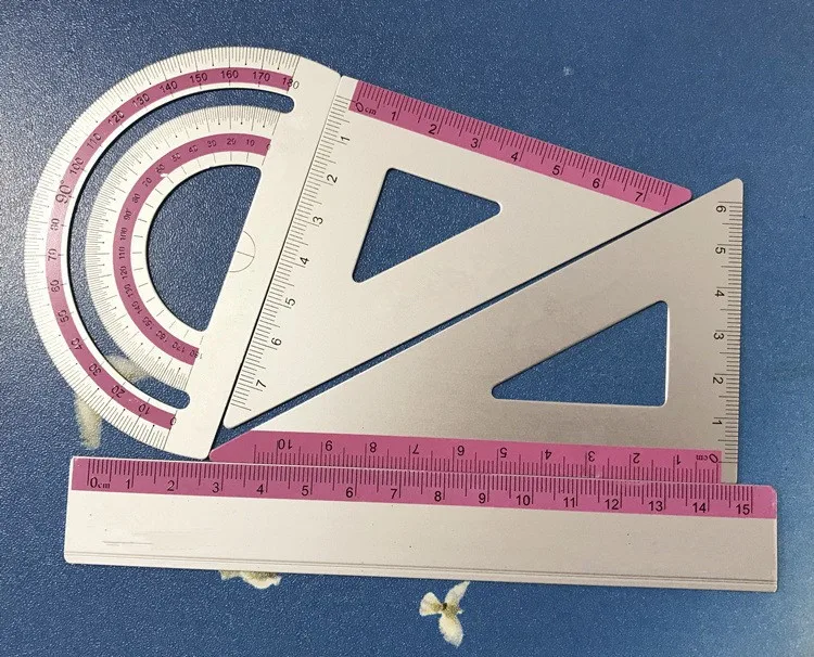 4 шт./компл. Новый Алюминий сплав чертеж линейки измерения в виде геометрических