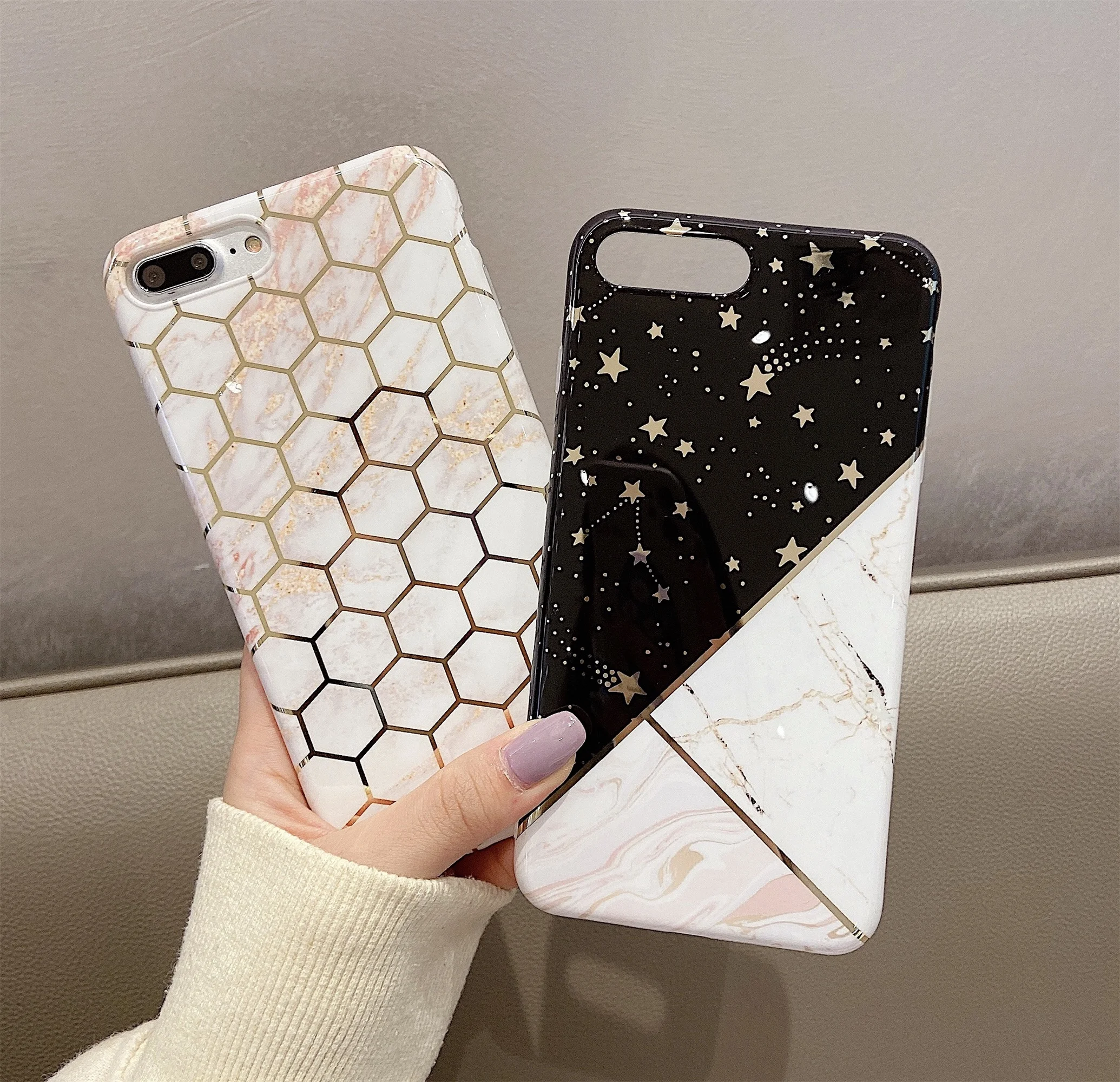 Чехол для телефона с геометрическим мрамором iphone 7 6 8 6s Plus X XR XS Max 11 11Pro 10 11ProMax