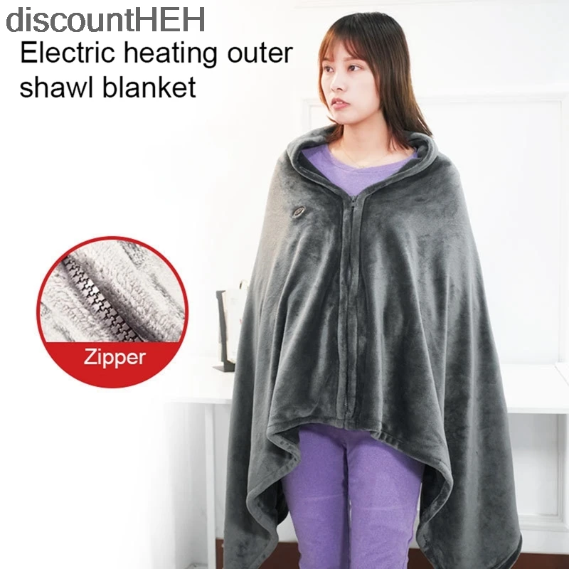 

Wearable Cartoon Fur Blanket With Hooded Cute Bed Blanket Coral Velvet Warm Throw Blanket In Winter Soft Warm Winter Shawl